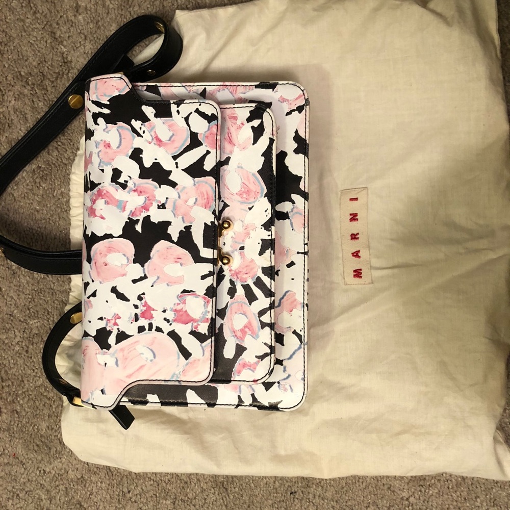 Marni flower print medium trunk bag